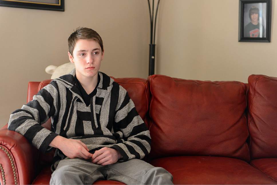 Trent Nelson  |  The Salt Lake Tribune
17-year-old Cooper Van Huizen was released from prison today, six months into his 1-to-15 year prison sentence. He was photographed at his home in Ogden Wednesday November 5, 2014.