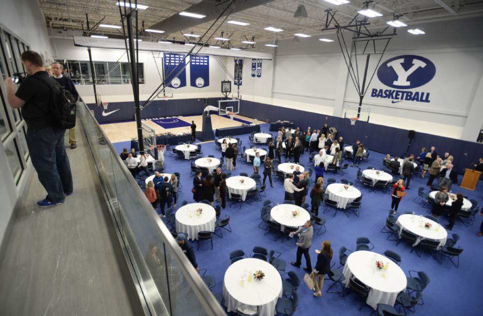 Steve Griffin  |  The Salt Lake Tribune


The public gets their first look at the new Marriott Center Annex (basketball practice facility) during an open house in Provo Tuesday February 21, 2017