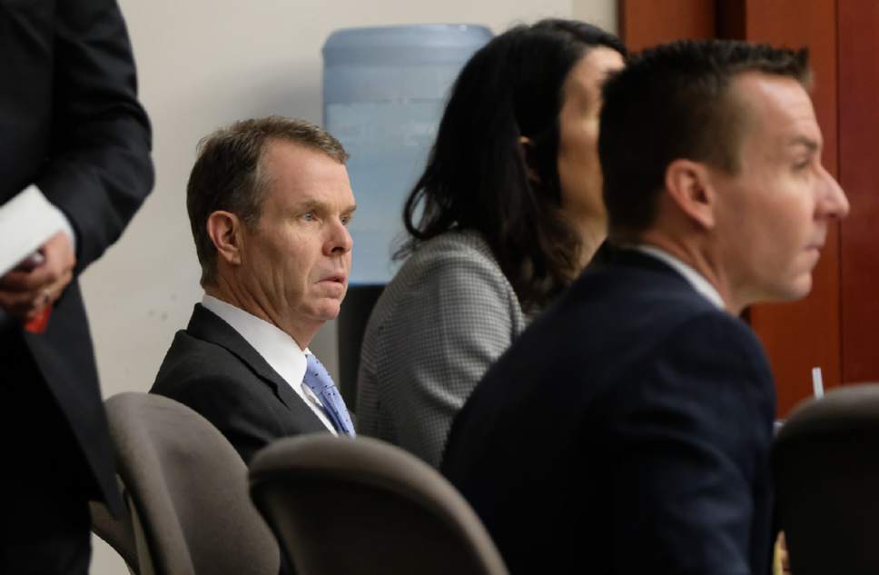 Francisco Kjolseth | The Salt Lake Tribune
Former Utah Attorney General John Swallow appears in court on day 10 of his public-corruption trial in Salt Lake City, Wednesday, February 22, 2017.