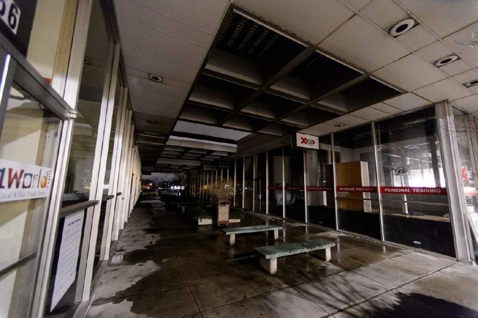 Trent Nelson  |  The Salt Lake Tribune
Hyland Plaza in Sugar House is soon to be demolished to make way for a medical complex. Salt Lake City, Wednesday February 22, 2017.