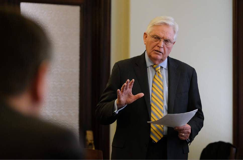 Francisco Kjolseth |  Tribune file photo
Rep. Lowry Snow, R-St. George , speaks about juvenile justice reforms during a luncheon at the Utah Capitol on Tuesday, Jan. 31, 2017.