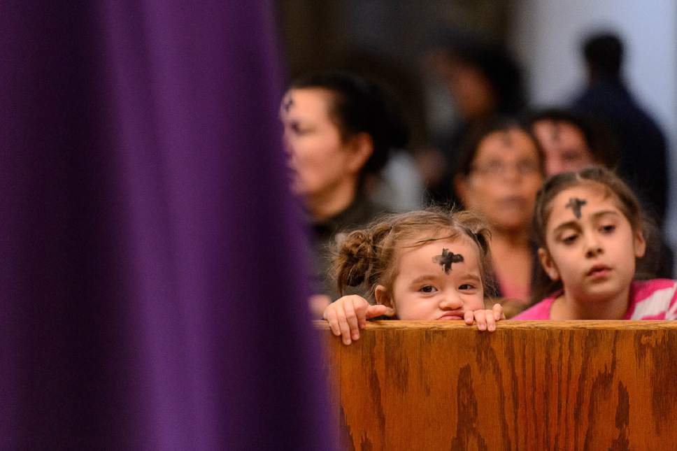 Trent Nelson  |  The Salt Lake Tribune
Ash Wednesday services at Our Lady of Guadalupe Church in Salt Lake City, Wednesday March 1, 2017.