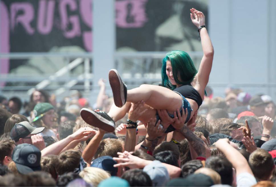 Naked Crowd Surf.