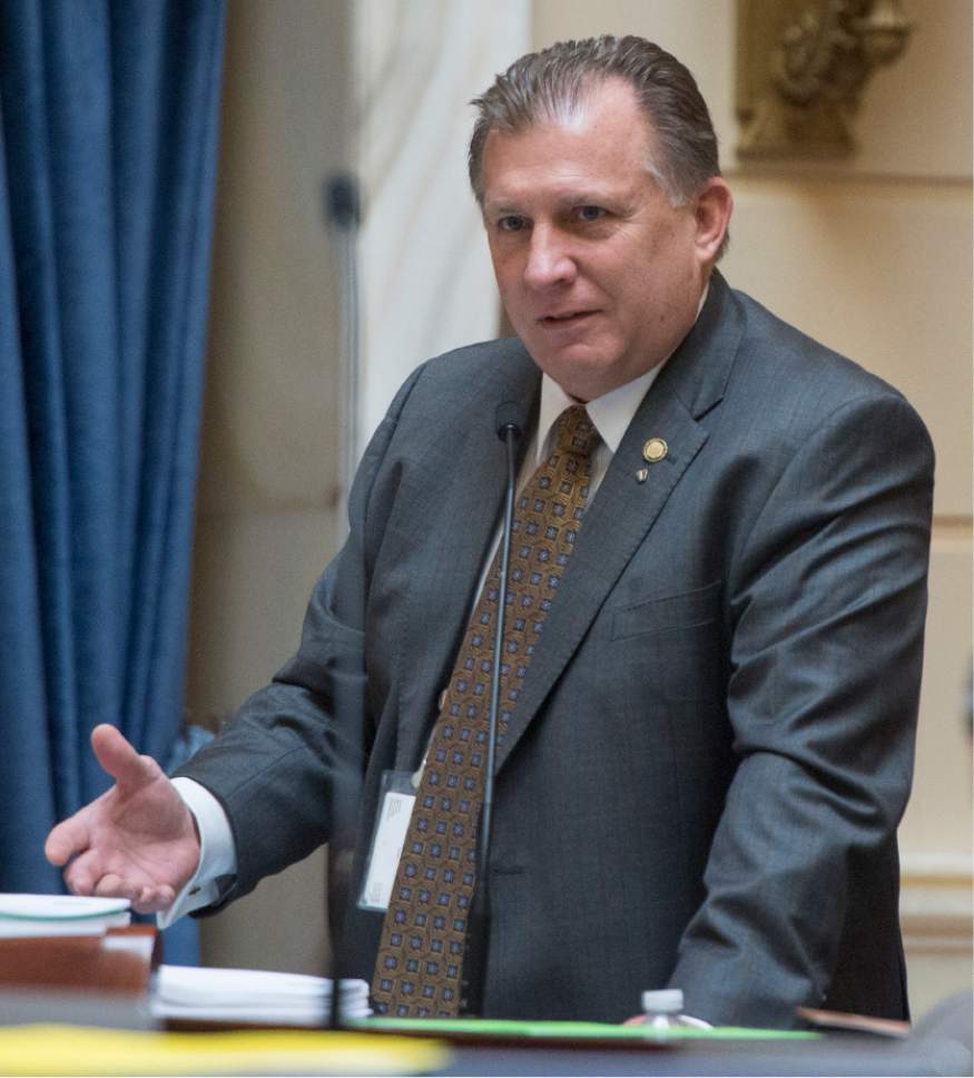 Rick Egan  |   Tribune file photo

Sen. Curt Bramble, R-Provo, speaks on the Senate floor.