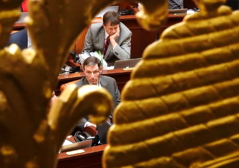 Trent Nelson  |  The Salt Lake Tribune
Legislators listen as the Utah House debates and passes SB159, which requires motorcyclists under 21 to wear a helmet, Wednesday March 8, 2017 in Salt Lake City.