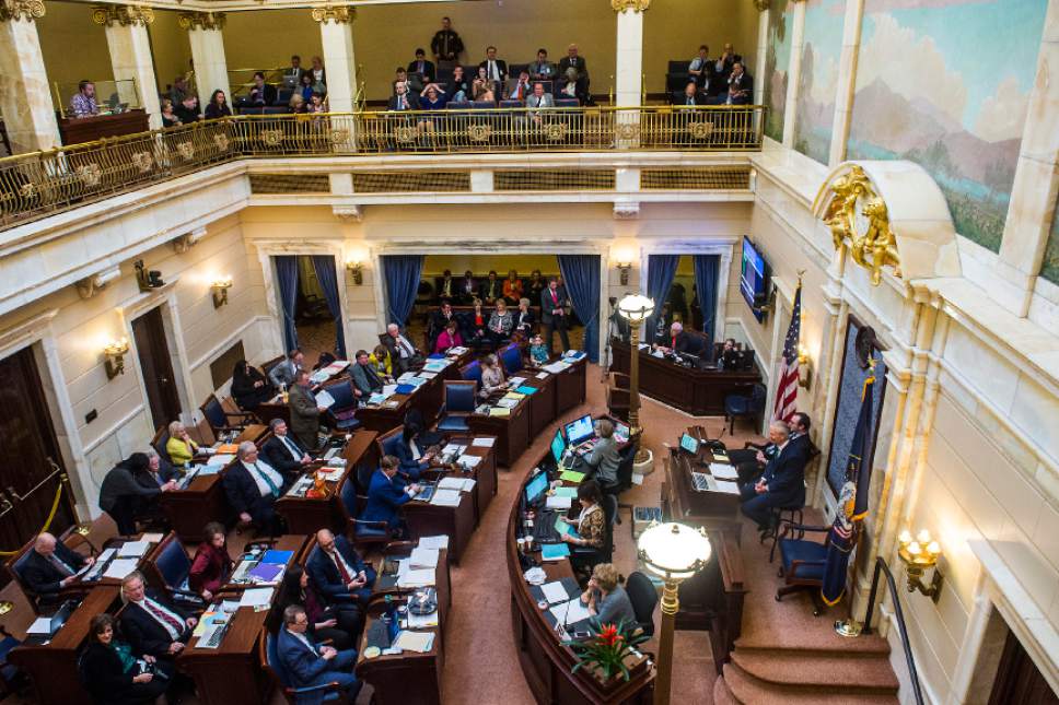Chris Detrick  |  The Salt Lake Tribune
Senate President Wayne L. Niederhauser presides over the Senate Floor Time at the Utah State Capitol Thursday March 9, 2017.
