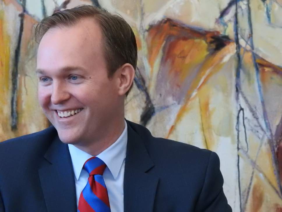 Jeremy Harmon  |  The Salt Lake Tribune

Salt Lake County Mayor Ben McAdams talks about recent changes in the homeless shelter plan during a meeting with The Salt Lake Tribune on Monday, March 13, 2017.