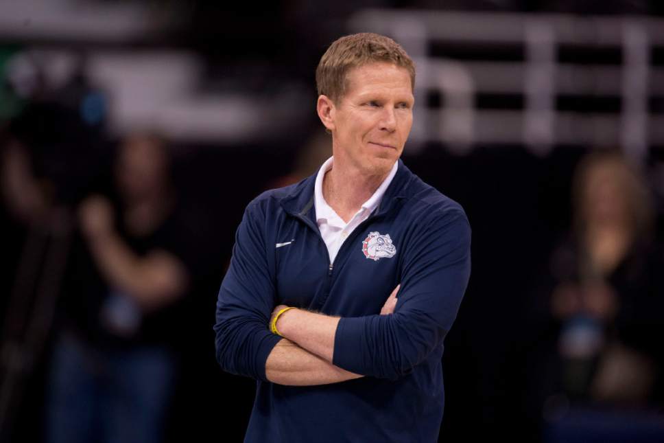 Trent Nelson |  The Salt Lake Tribune

Gonzaga coach Mark Few watches as the team practices during NCAA Tournament in Salt Lake City on Wednesday, March 15, 2017.