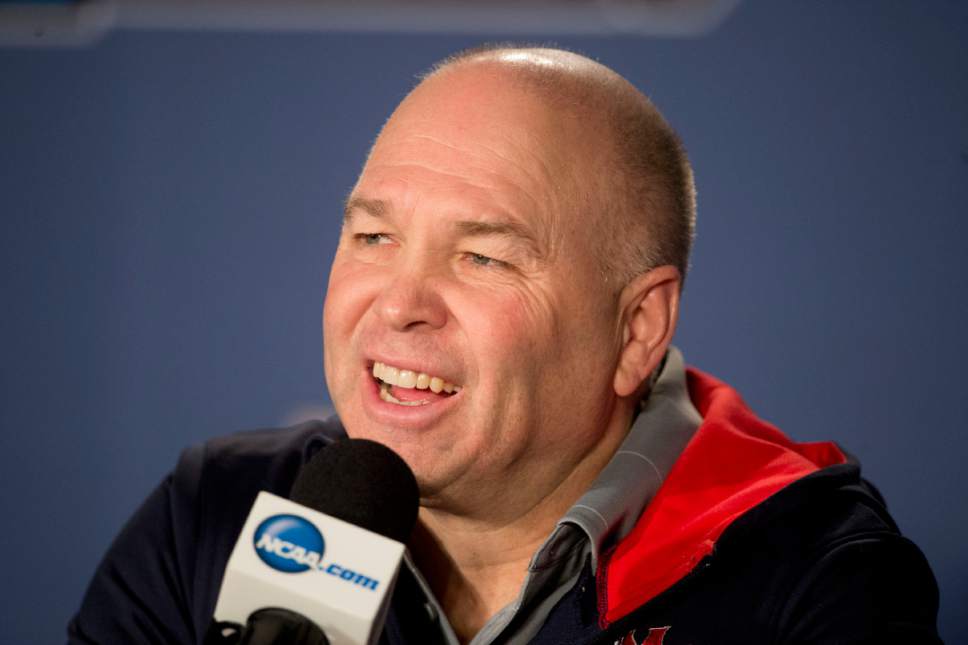 Trent Nelson |  The Salt Lake Tribune

St. Mary's Gaels coach Randy Bennett takes questions during the team's press conference at the NCAA Tournament in Salt Lake City on Wednesday, March 15, 2017.