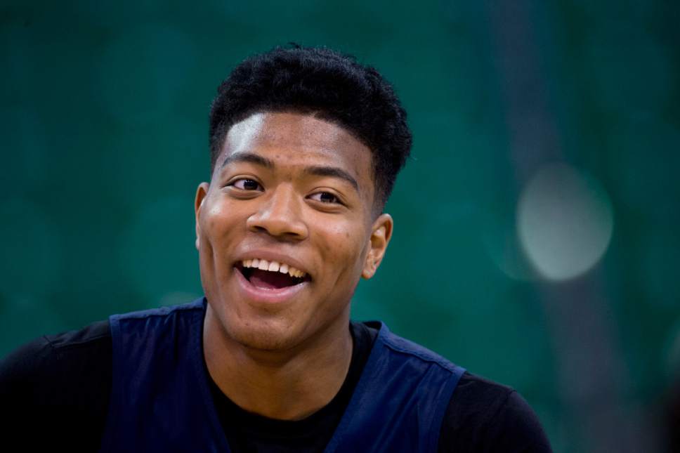 Trent Nelson |  The Salt Lake Tribune

Gonzaga Bulldogs forward Rui Hachimura (21) participates in the team's practice during NCAA Tournament in Salt Lake City on Wednesday, March 15, 2017.