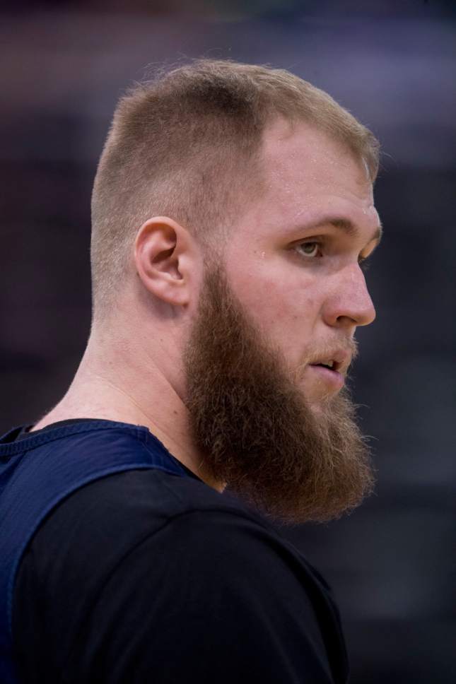 Trent Nelson |  The Salt Lake Tribune

Gonzaga Bulldogs center Przemek Karnowski (24) participates in the team's practice during NCAA Tournament in Salt Lake City on Wednesday, March 15, 2017.