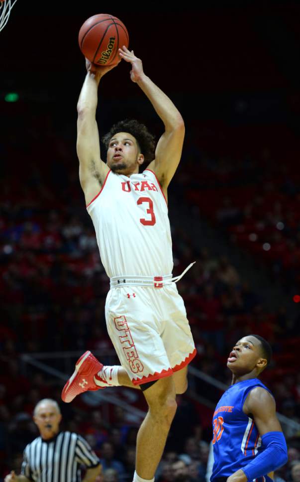 Steve Griffin  |  The Salt Lake Tribune


Utah Utes guard Devon Daniels (3) spins to dunk the ball but misses during the Utah versus Boise State basketball game in the first round of the NIT at the Huntsman Center on the University of Utah campus in Salt Lake City Tuesday March 14, 2017.