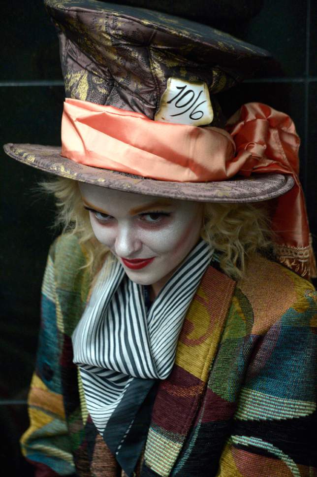 Leah Hogsten  |  The Salt Lake Tribune
Danielle Gubler is a Femme Mad Hatter. Salt Lake Comic Con's FanX 2016 attendees mingle during the three-day pop-culture convention at the Salt Palace Convention Center, Friday, March 25, 2016.