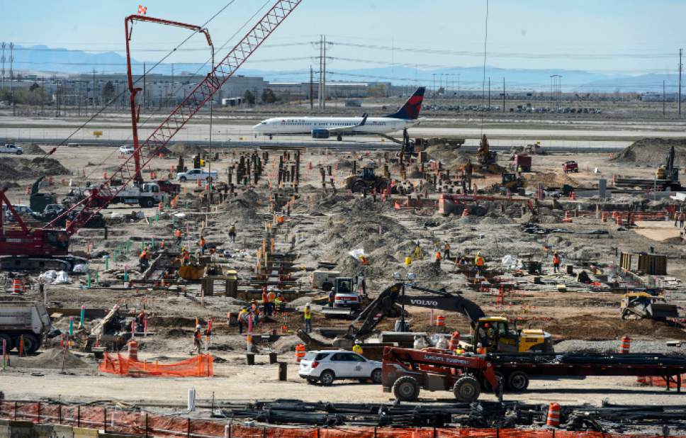 Steve Griffin  |  The Salt Lake Tribune
Construction on the new terminal at the Salt Lake City International Airport in Salt Lake City Wednesday March 15, 2017.