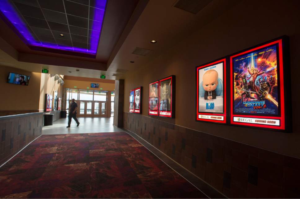 Rick Egan  |  The Salt Lake Tribune

Regal Crossroads 14, a deluxe movie theater multiplex on Redwood Road in Taylorsville, celebrated its grand opening Thursday, March 16, 2017.