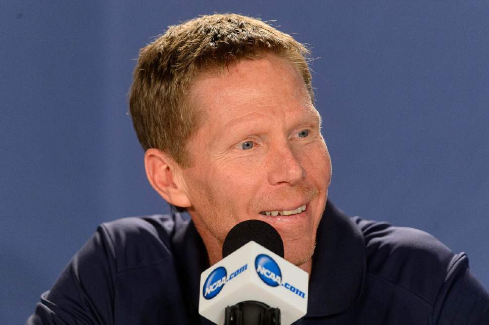 Trent Nelson  |  The Salt Lake Tribune
Gonzaga coach Mark Few takes questions during the team's press conference at the NCAA Tournament at Vivint Smart Home Arena in Salt Lake City, Friday March 17, 2017.