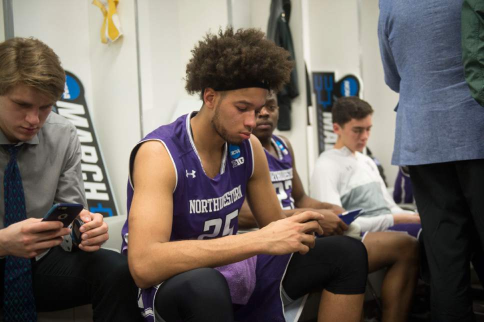 Chris Detrick  |  The Salt Lake Tribune

Northwestern players sit in their locker room after losing to Gonzaga in the NCAA tournament in Salt Lake City on Saturday, March 18, 2017.