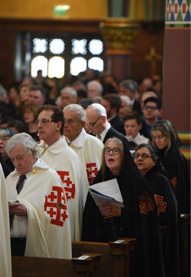 Francisco Kjolseth | The Salt Lake Tribune
Members of the congregation sing during installation services of Bishop Oscar A. Solis as the 10th bishop of the Diocese of Salt Lake City.