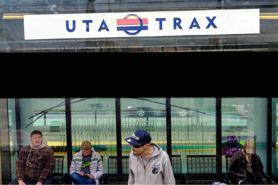 Trent Nelson  |  The Salt Lake Tribune
Passengers at the Arena TRAX station in Salt Lake City, Wednesday March 22, 2017.