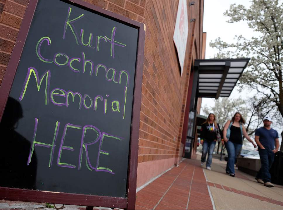 Francisco Kjolseth | The Salt Lake Tribune
An open mic memorial is held for Kurt Cochran at the Bountiful Davis Arts Center, after he died in the recent terrorist attack in London. He was an active member of Utah's music community and on Sunday, March 26, 2017, musicians from Onion Street Studio and Summerfest gathered to perform in his honor.