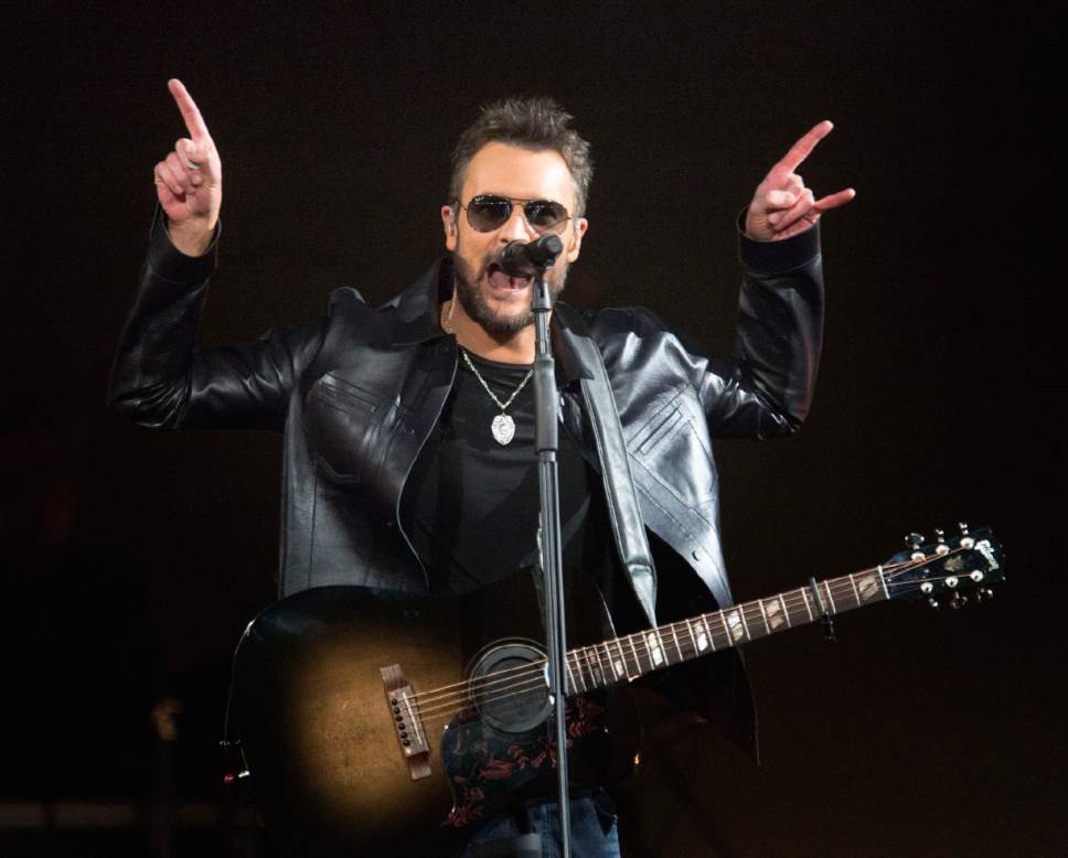 Rick Egan  |  The Salt Lake Tribune

Country music star Eric Church's performs at the Vivint Smart Home Arena on his 2017 Holdin' My Own Tour, in Salt Lake City, Saturday, March 25, 2017.