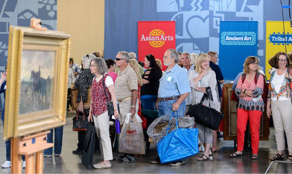 Trent Nelson  |  The Salt Lake Tribune
Unique items were visible at the Salt Palace Convention Center in Salt Lake City, where The Antiques Roadshow taped three episodes Saturday, Aug. 13, 2016.