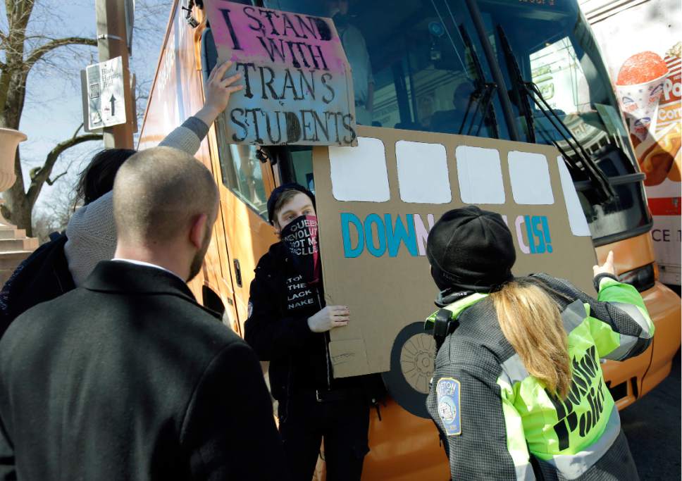 Anti-transgender bus sparks protests as it visits US cities - The Salt ...