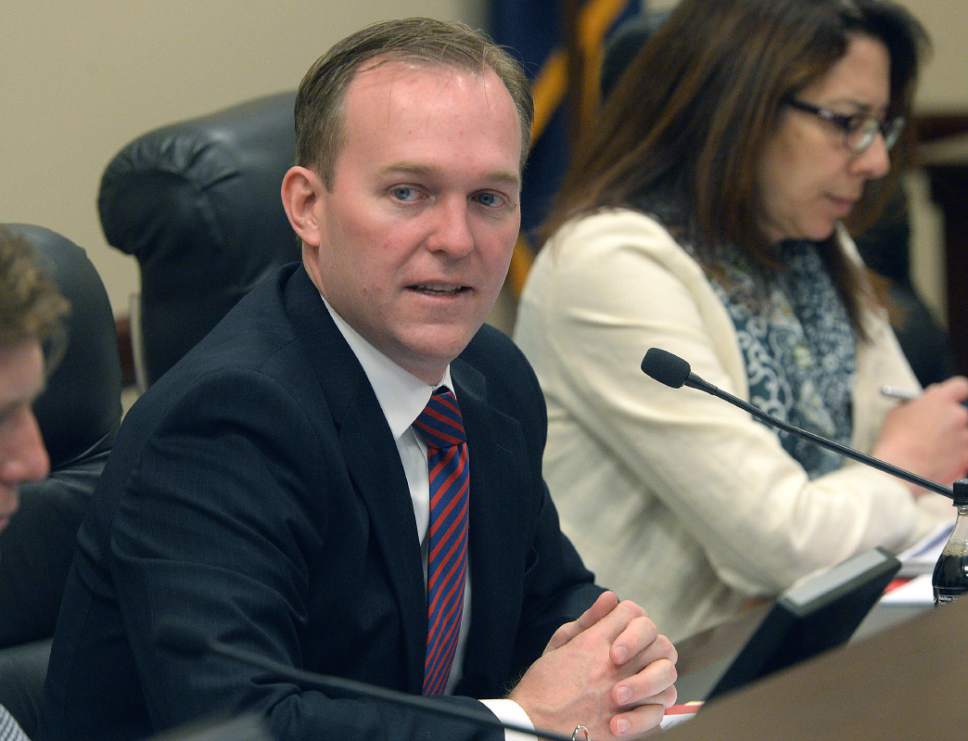Al Hartmann  |  The Salt Lake Tribune
Salt Lake County Mayor Ben McAdams opens meeting of the committee evaluating the nine prospective homeless shelter sites outside Salt Lake City at the state capitol Thursday March 30.  The committee reviewed the locations and made final recommendations.  McAdams is expected to make a decision on where to build homeless rescource centers by the end of the day.