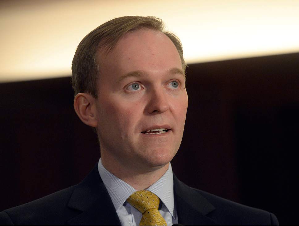 Al Hartmann  |  The Salt Lake Tribune
Salt Lake County Mayor Ben McAdams announces Friday March 31 that the new homeless recsourse center will be built at 3380 South 10th West in South Salt Lake.