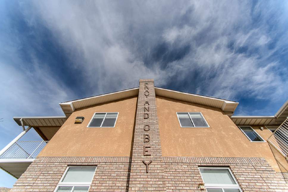 Trent Nelson  |  The Salt Lake Tribune
The words Pray and Obey on a chimney at the former home of Warren Jeffs in Hildale, Wednesday April 5, 2017.