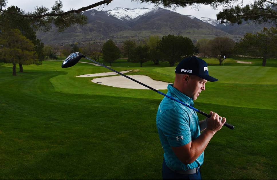 Francisco Kjolseth | The Salt Lake Tribune
Daniel Summerhays, who grew up playing golf at Oakridge, will become the first Utah high school graduate among PGA Tour players in 26 years to make his Masters debut in April. Summerhays returned to the setting of his childhood pursuits for a portrait, the course where he won the State Amateur at age 16.