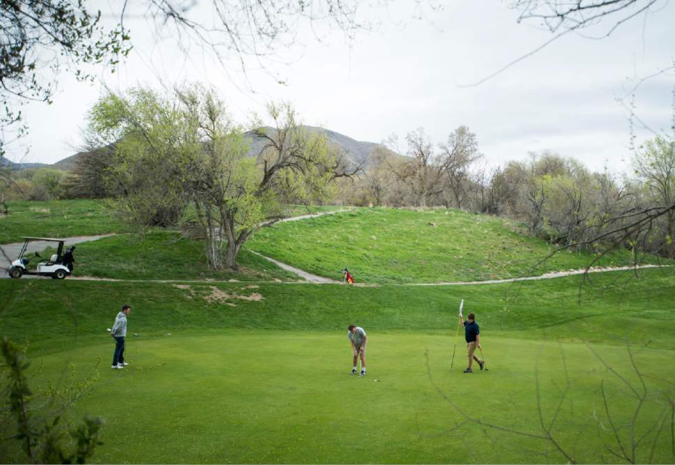 Rick Egan  |  The Salt Lake Tribune
Golfers play a round of golf at Bonneville Golf Course on Friday.