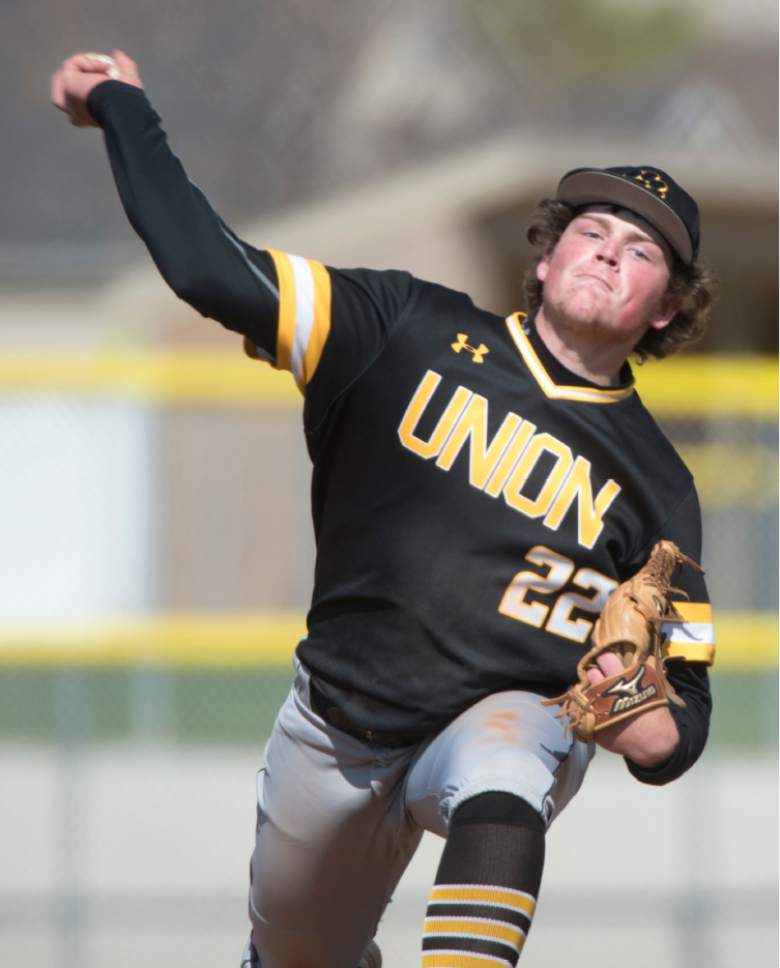 Rick Egan  |  The Salt Lake Tribune

Logan Duncan (22) pitches for Union, in prep baseball action, Union vs Stansbury, Monday, April 10, 2017.