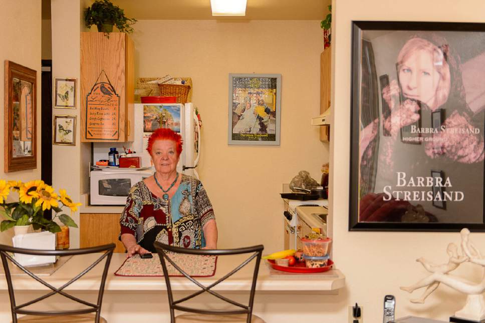 Trent Nelson  |  The Salt Lake Tribune
Rose Carrier tended bar at Salt Lake City's Radio City Lounge, the oldest gay bar in Utah, for 25 years starting in 1960. She was photographed in her home, Friday March 31, 2017.