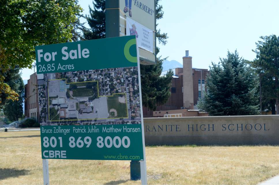 Al Hartmann  |  The Salt Lake Tribune 
Granite School District has approved a plan for the old Granite High School at 3300 S. 500 E. in South Salt Lake to be torn down to make room for a residential development.