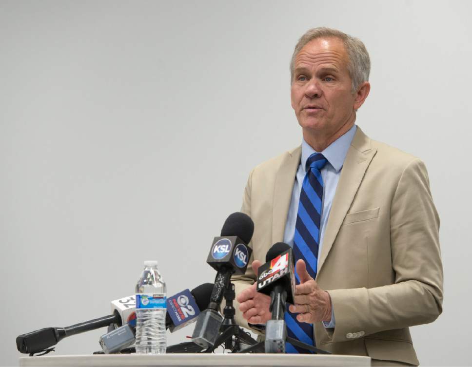 Rick Egan  |  The Salt Lake Tribune

Ed Smart, father of kidnapping survivor Elizabeth Smart,  talks about the disappearance of Elizabeth Elena Laguna-Salgado,  and asks the public for help locating her, during a news conference.  Laguna-Salgado seemingly vanished without a trace while walking home from school in Provo two years ago, Friday, April 14, 2017.