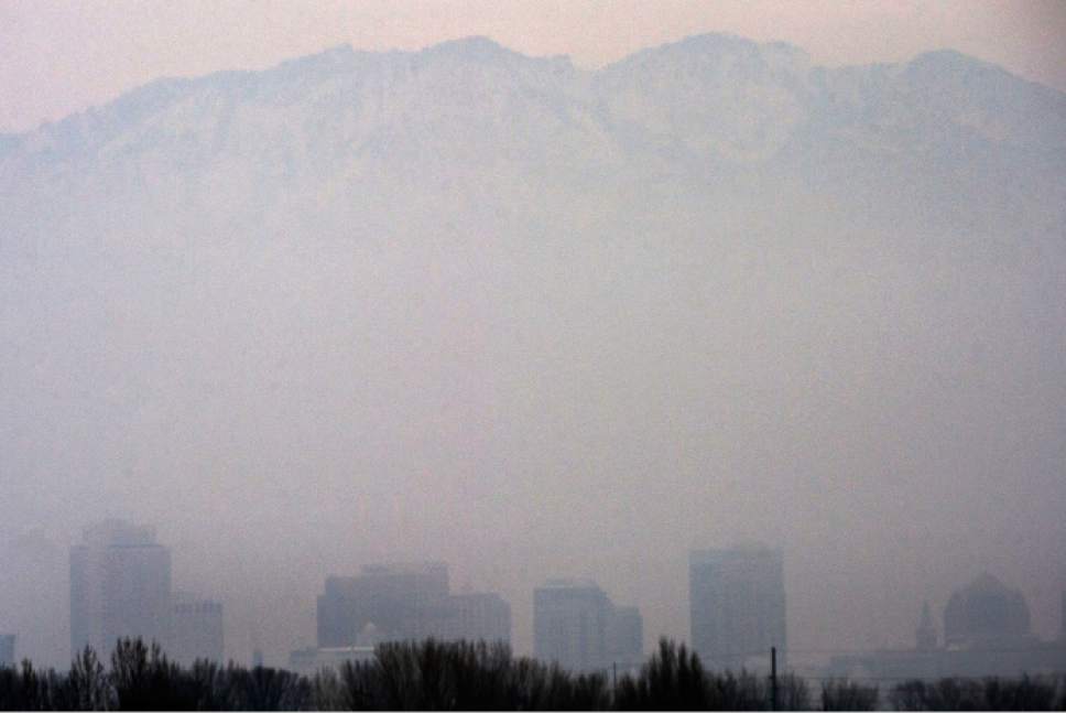 Steve Griffin / The Salt Lake Tribune

The Salt Lake City skyline is visible through the hazy air in Salt Lake City Tuesday January 31, 2017.