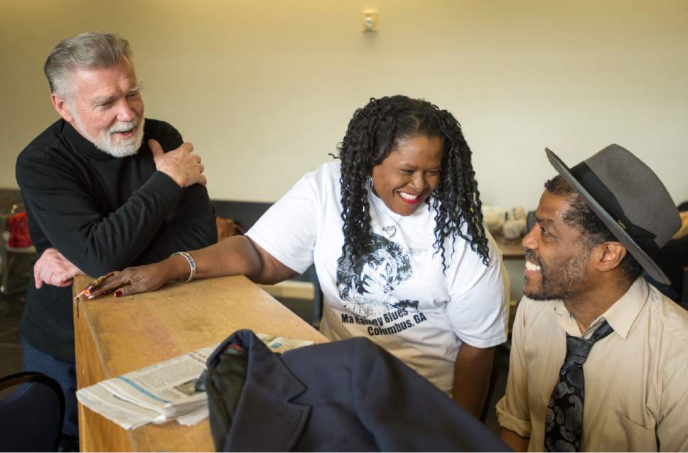 Rick Egan  |  The Salt Lake Tribune

Director Richard Scharine, Robin Smith and William Ferrer, in "Ma Rainey's Black Bottom," an August Wilson play set in 1927.  Scharine, who has produced plays in running People Productions for 17 years, will retire the company after this production.
