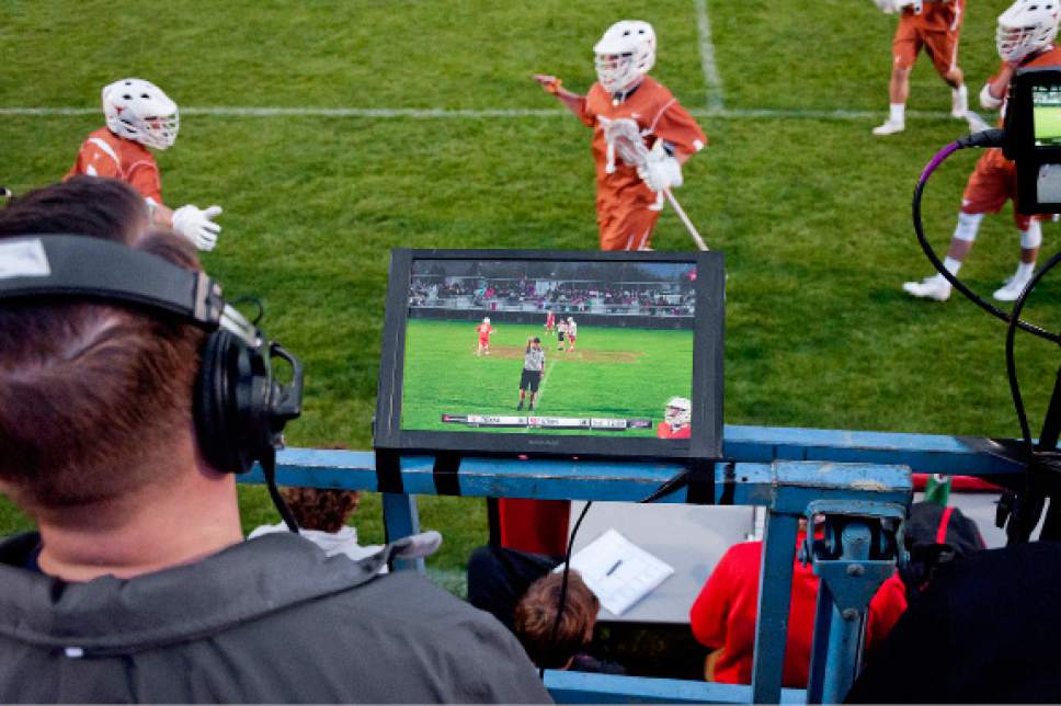 Michael Mangum  |  Special to the Tribune

With elevated video coverage and live streaming via the team's Youtube channel, including play-by-play calling, the Rocky Mountain Lacrosse League's Utah Utes men's lacrosse team takes on the Texas Longhorns at Ute Soccer Field in Salt Lake City on Thursday, April 13, 2017.