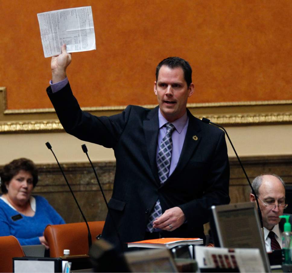Al Hartmann  |  Tribune file photo
Rep. Jacob Anderegg, R-Lehi, was upset when he discovered Utah County Republican Party leaders were trying to ban legislators from serving on the state central committee of the party.