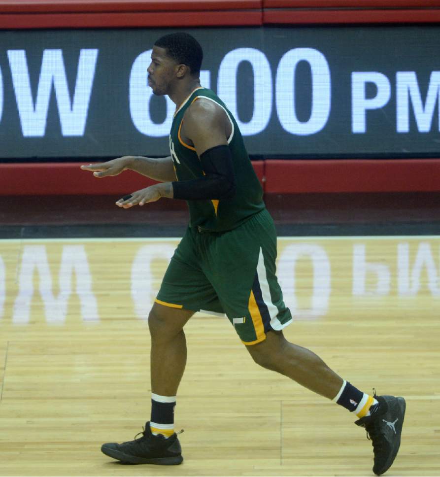 Steve Griffin  |  The Salt Lake Tribune


Utah Jazz forward Joe Johnson (6) holds his hands out as he runs up court after nailing a shot late in the fourth quarter in game 5 of the the Jazz versus Clippers NBA playoff game at the Staples Center in Los Angeles Tuesday April 25, 2017.