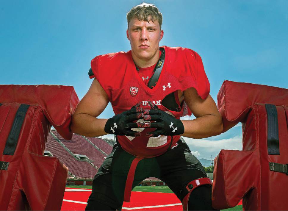 Leah Hogsten  |  The Salt Lake Tribune
At 6-foot-5, 300-plus, University of Utah's newest lineman, Garett Bolles will be a formidable force this football season for the Utes.