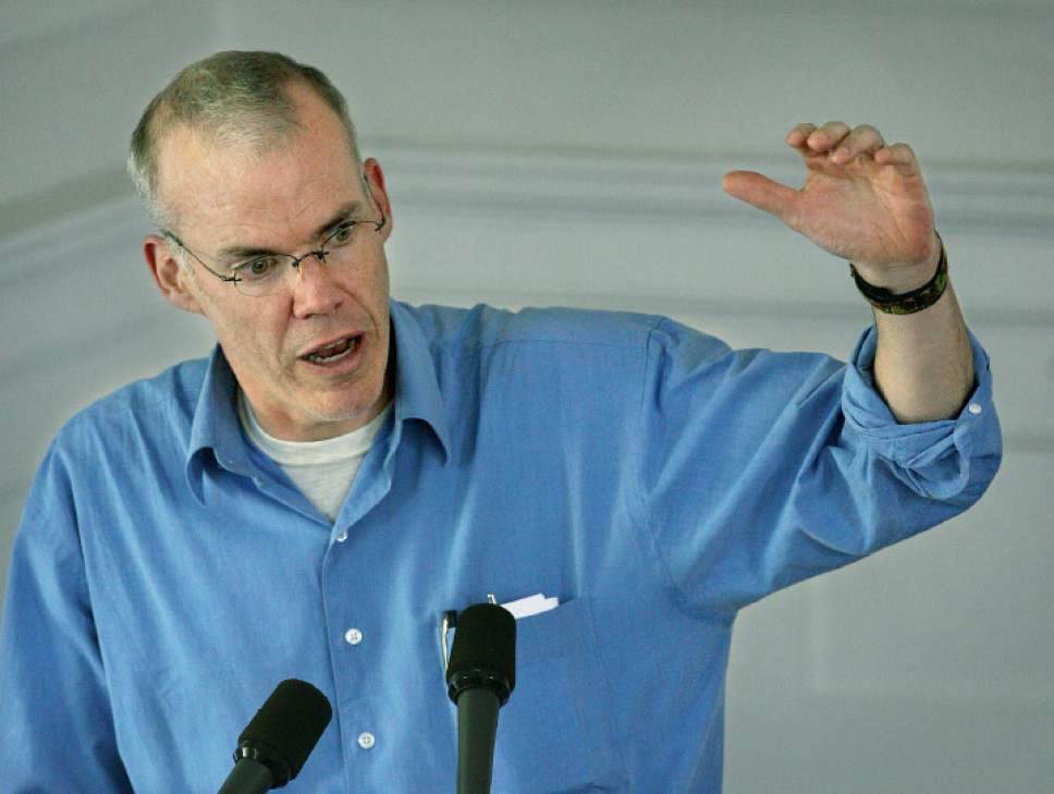 Scott Sommerdorf  |  Tribune file photo


Author and activist Bill McKibben speaks at the First Unitarian Church, Sunday, Aug. 8, 2008. McKibben was visiting Salt Lake City to organize local action for his new, anti-climate change group, 350.org.