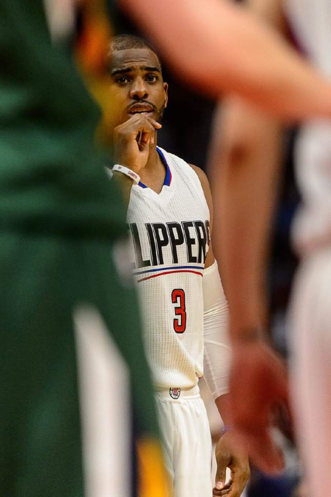 Trent Nelson  |  The Salt Lake Tribune
LA Clippers guard Chris Paul (3) as the Utah Jazz face the Los Angeles Clippers in Game 7 at STAPLES Center in Los Angeles, California, Sunday April 30, 2017.