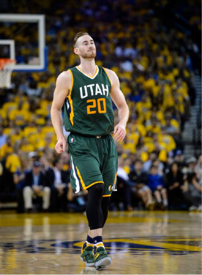 Steve Griffin  |  The Salt Lake Tribune


Utah Jazz forward Gordon Hayward (20) grimaces and closes his eyes after he misses another open shot during NBA playoff game between the Utah Jazz and the Golden State Warriors at Oracle Arena in Oakland Tuesday May 2, 2017.
