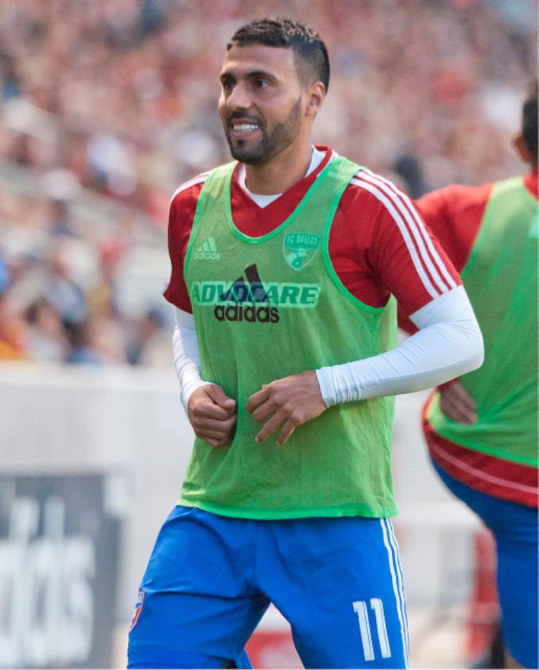 Michael Mangum  |  Special to the Tribune

FC Dallas midfielder Javier Morales (11) warms up during the first half of their match against Real Salt Lake at Rio Tinto Stadium in Sandy, UT on Saturday, May 6, 2017.