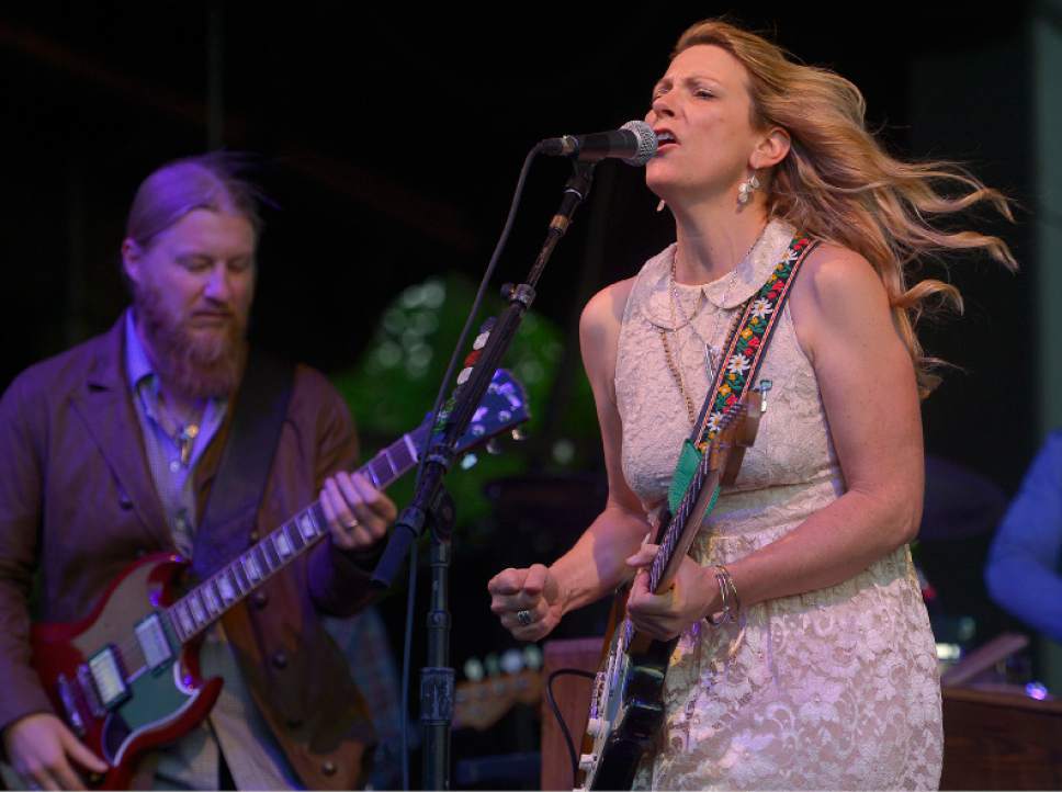 Leah Hogsten  |  The Salt Lake Tribune

The blues-rock band Tedeschi Trucks Band, led by wife-husband duo, Susan Tedeschi and Derek Trucks, shares the sold-out bill with Funk/soul band Sharon Jones & the Dap Kings on the Wheels of Soul 2015 Summer Tour, at Red Butte Garden, Friday, June 12, 2015.
