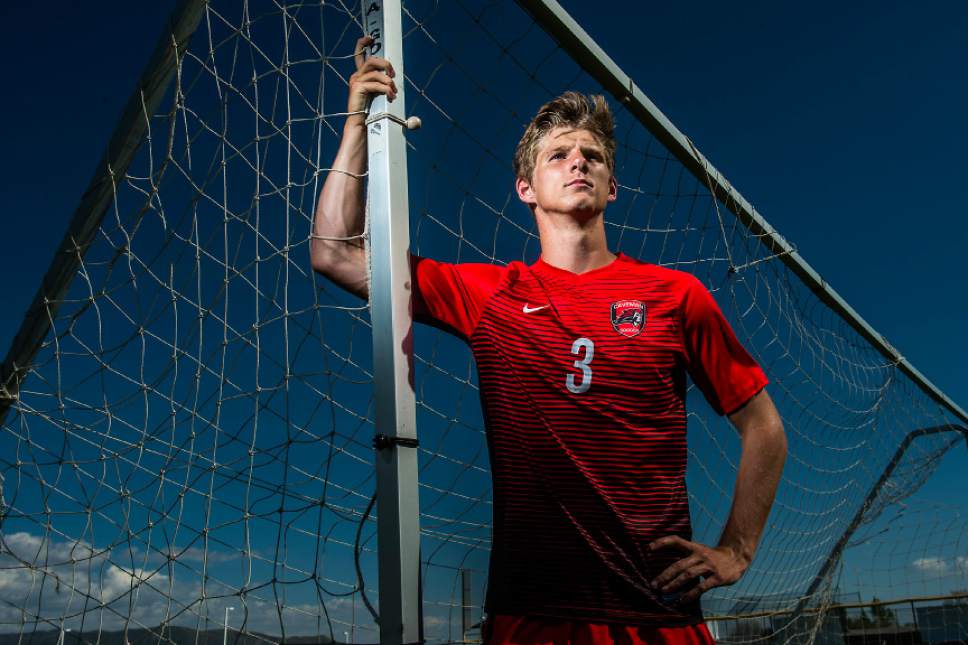 Chris Detrick  |  The Salt Lake Tribune
Though American Fork boysí soccer coach Casey Waldron says Nathan Mumford, pictured at Riverton High School on Wednesday, is naturally a center back, heís mostly played outside midfielder this season to take advantage of his offensive talents.