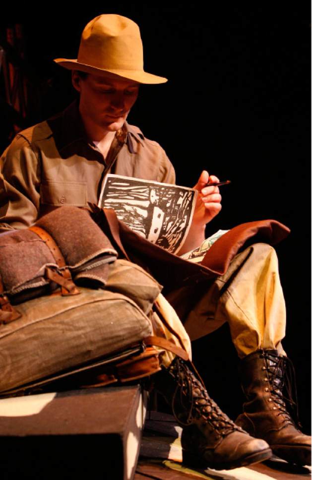 Leah Hogsten  |  Tribune file photo


In this 2008 file photo, David Fetzer plays Everett Ruess in Plan B's "The End of the Horizon," a play about the 1934 disappearance ofthe  artist/poet in wilderness near Escalante.