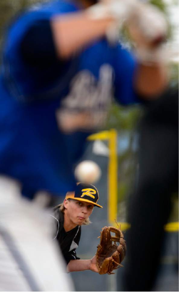 Steve Griffin  |  The Salt Lake Tribune



Roy pitcher Brody Perkes fires to the plate during the class 5A baseball state playoff game against Bingham in South Jordan Wednesday May 17, 2017.